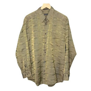 Jhane Barnes Men's Dress Shirt Woven in Japan Vintage Size M